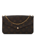 Louis Vuitton Monogram Pochette Felicie Chain Wallet Fuchsia