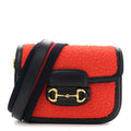 Gucci Casy Wool Azalea Calfskin Mini Horsebit 1955 Shoulder Bag Bitter Sweet Blue