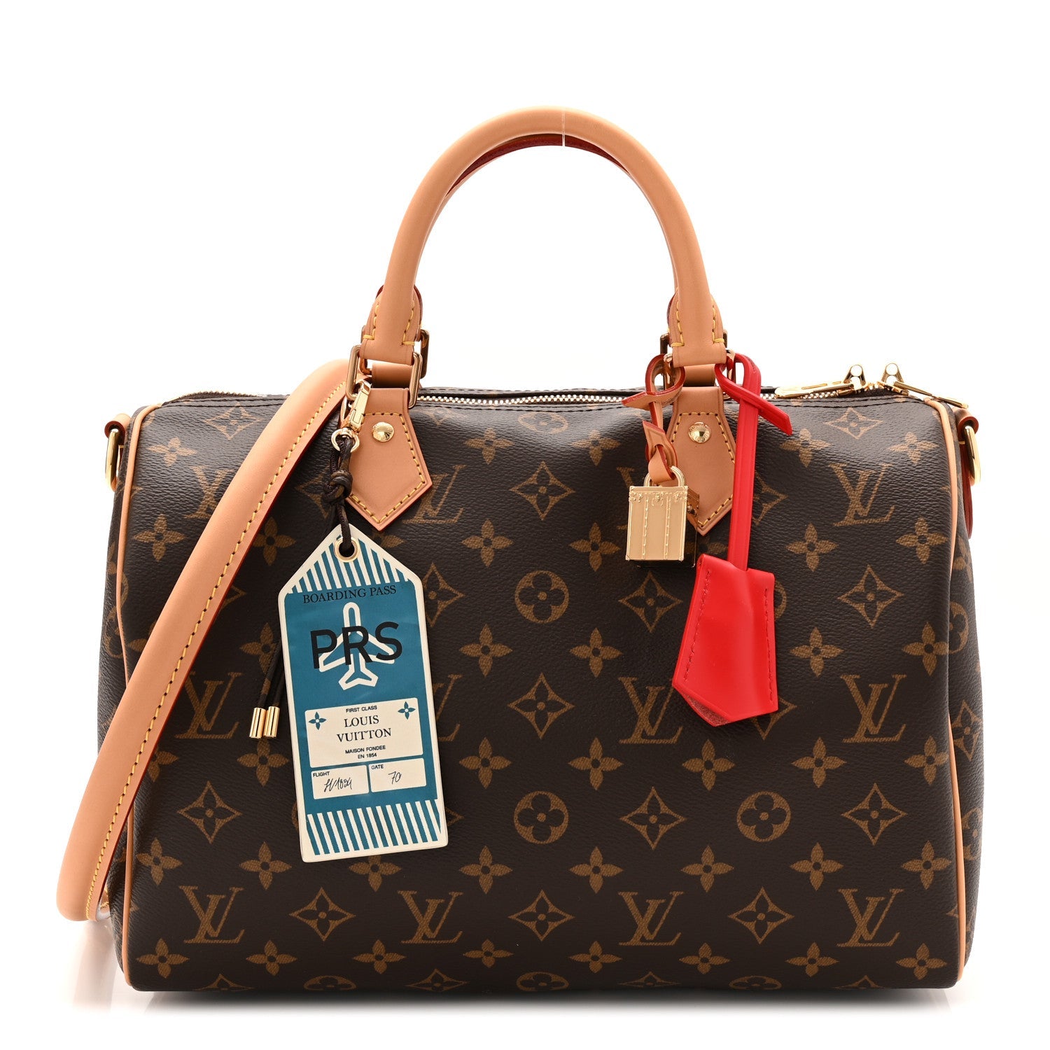 Louis Vuitton Monogram Speedy Soft 30 Crafty Red