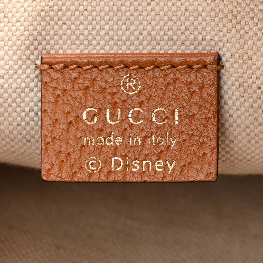Gucci X DISNEY Mini Vintage GG Supreme Monogram Bucket Bag Beige Vintage Sun Oil