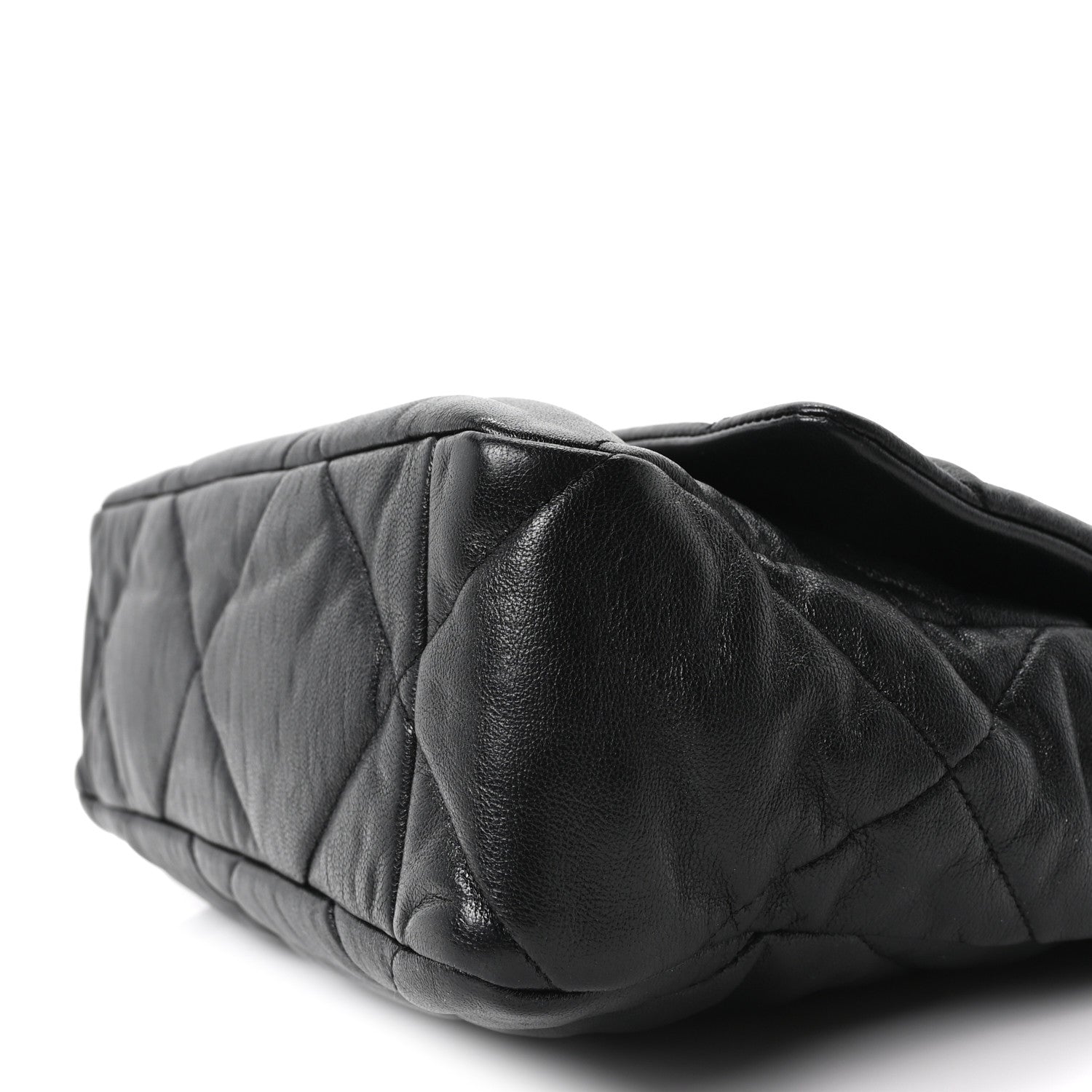 Chanel Goatskin Quilted Large Chanel 19 Flap Black
