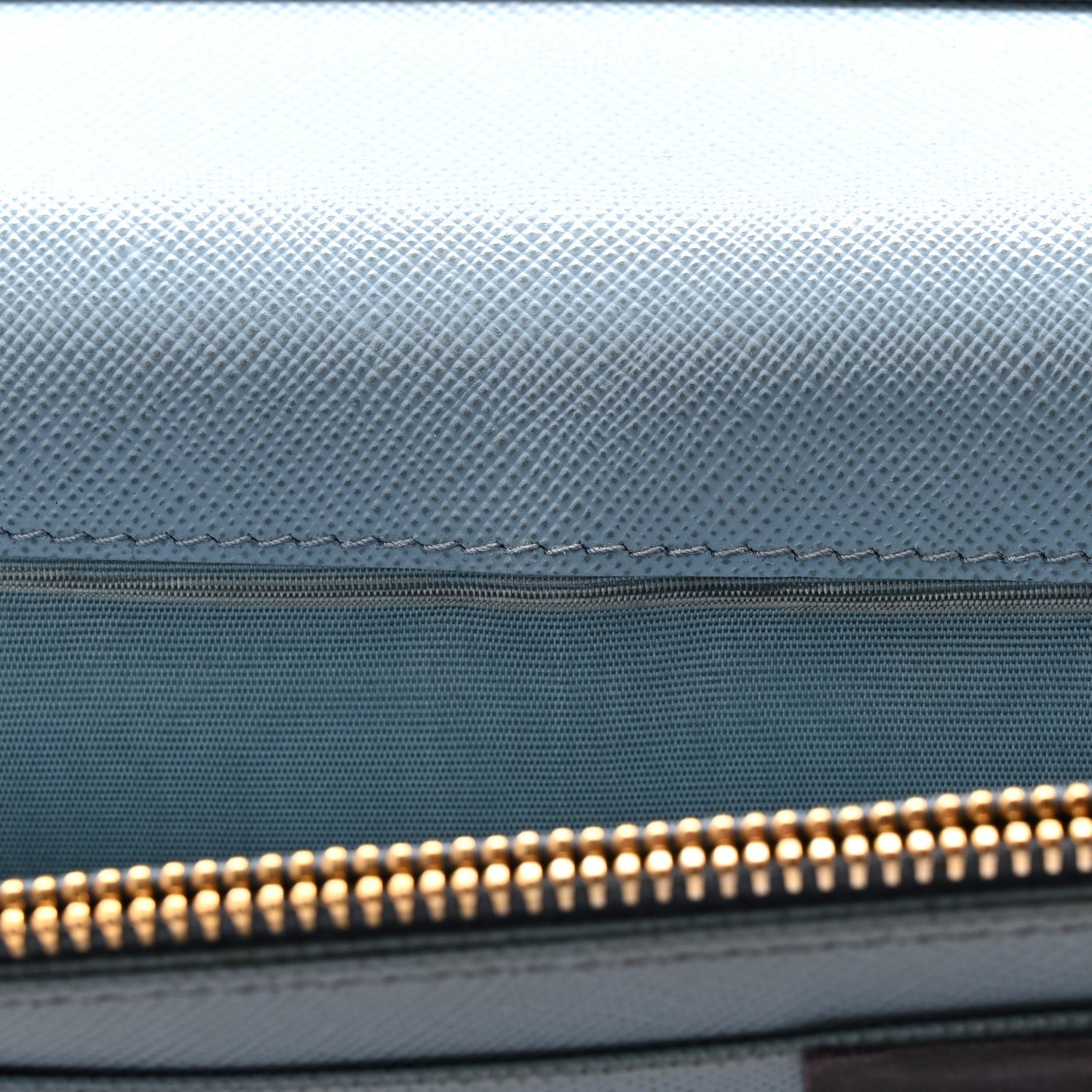 Prada Saffiano Metal Continental Wallet Astrale