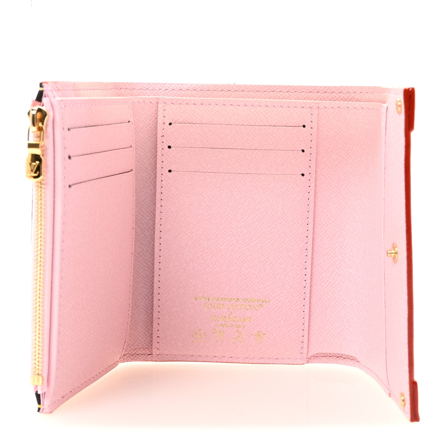 Louis Vuitton LV X TM Monogram Cherry Blossom Victorine Wallet Sakura Brown