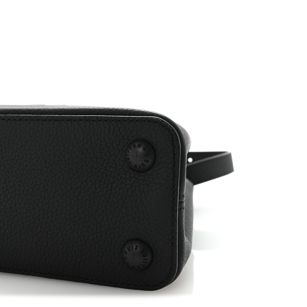 Louis Vuitton Taurillon Capucines East West MM Matte Black