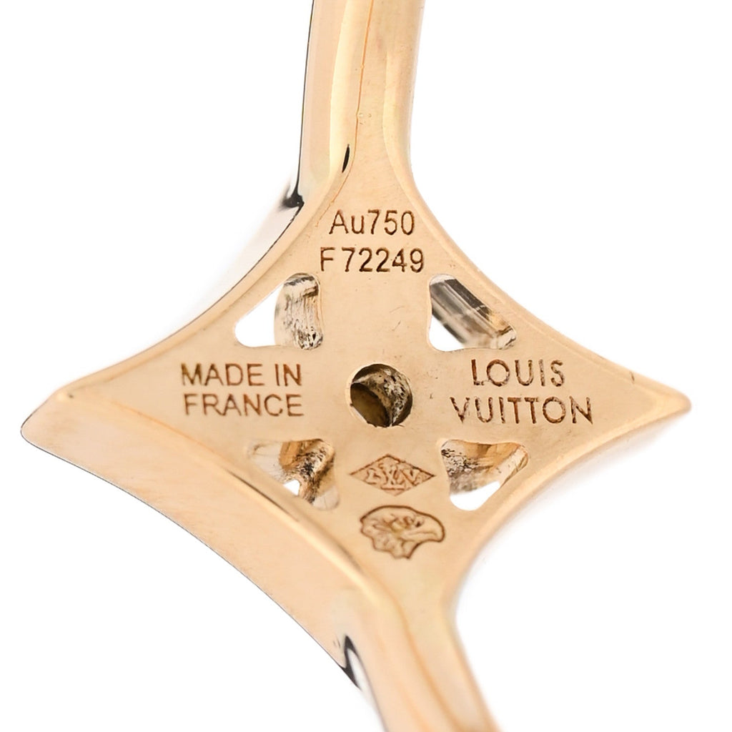 Louis Vuitton 18K Yellow Gold Diamond Small Idylle Blossom Hoop Earrings