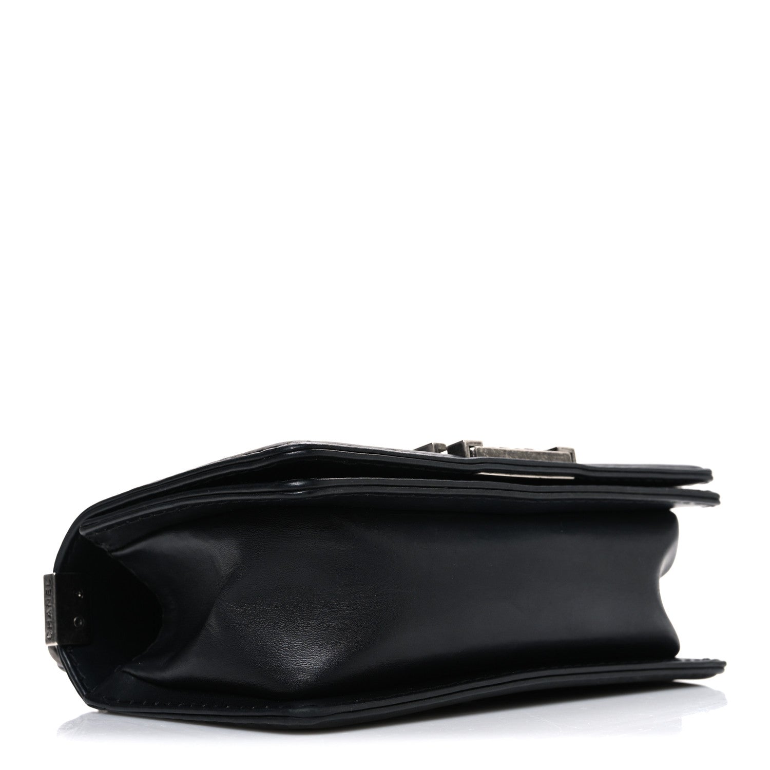 Chanel Calfskin Double Stitch Small Boy Flap Black