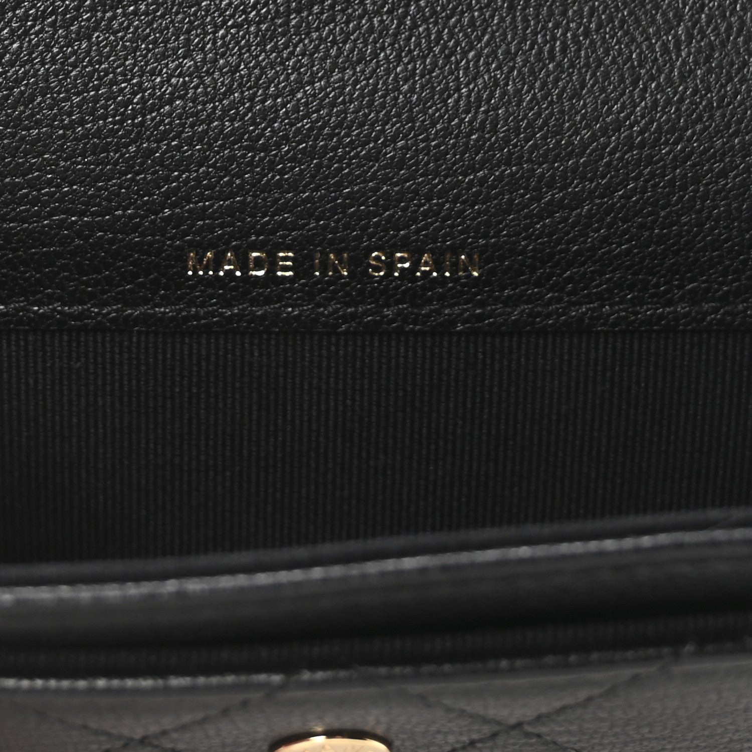 Goatskin Quilted Flap Card Holder Black