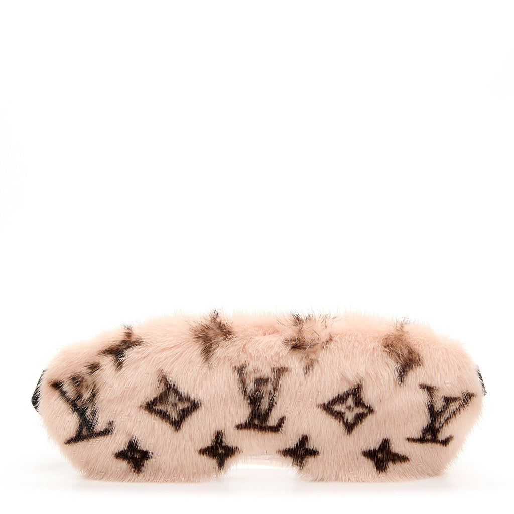 Louis Vuitton Monogram Mink Fur Sleep Mask Light Pink