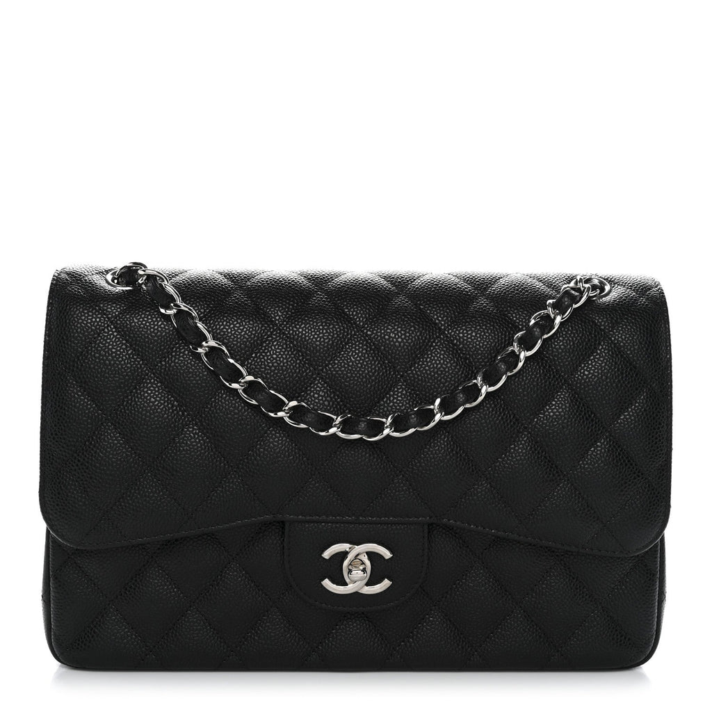 Chanel Caviar Quilted Jumbo Double Flap Black