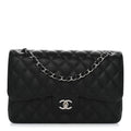 Chanel Caviar Quilted Jumbo Double Flap Black