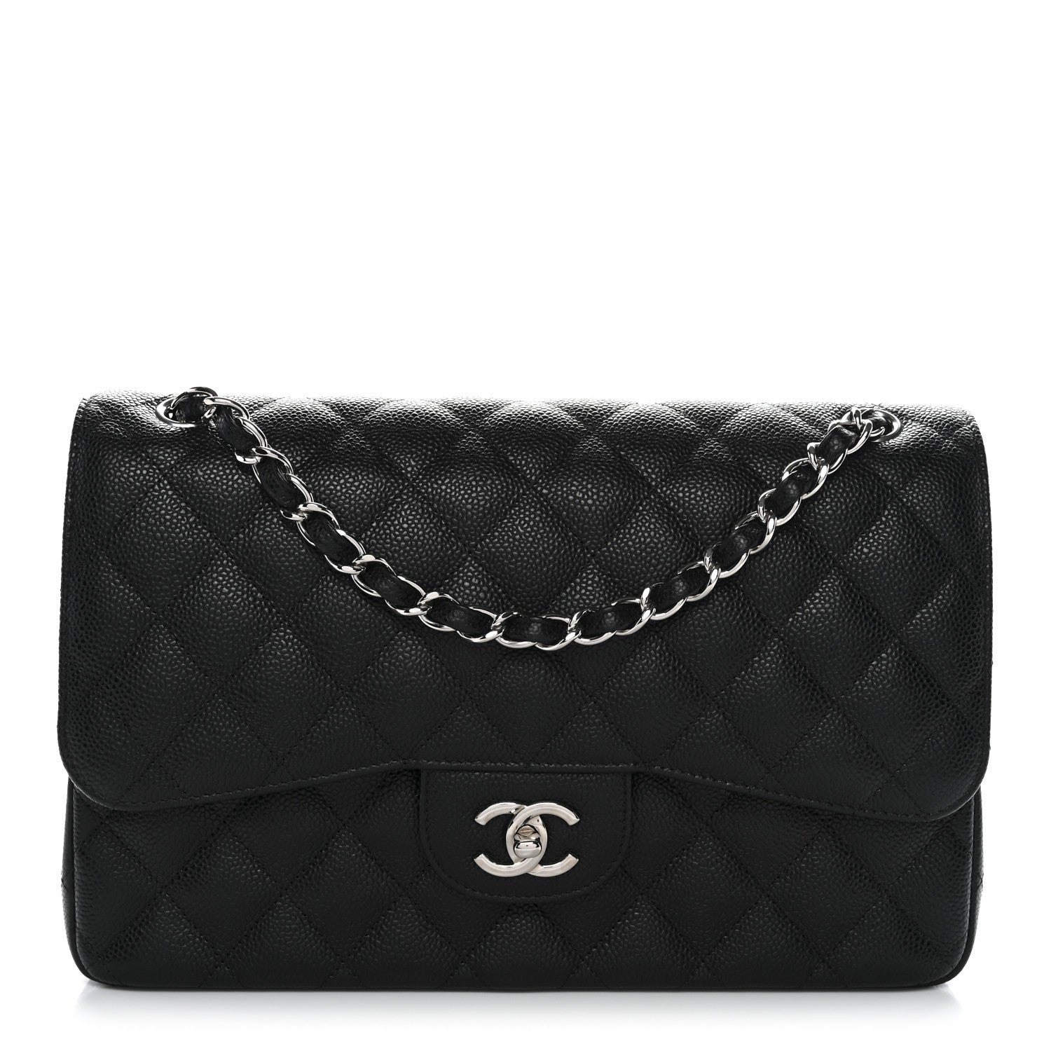 Chanel Caviar Quilted Jumbo Double Flap Black