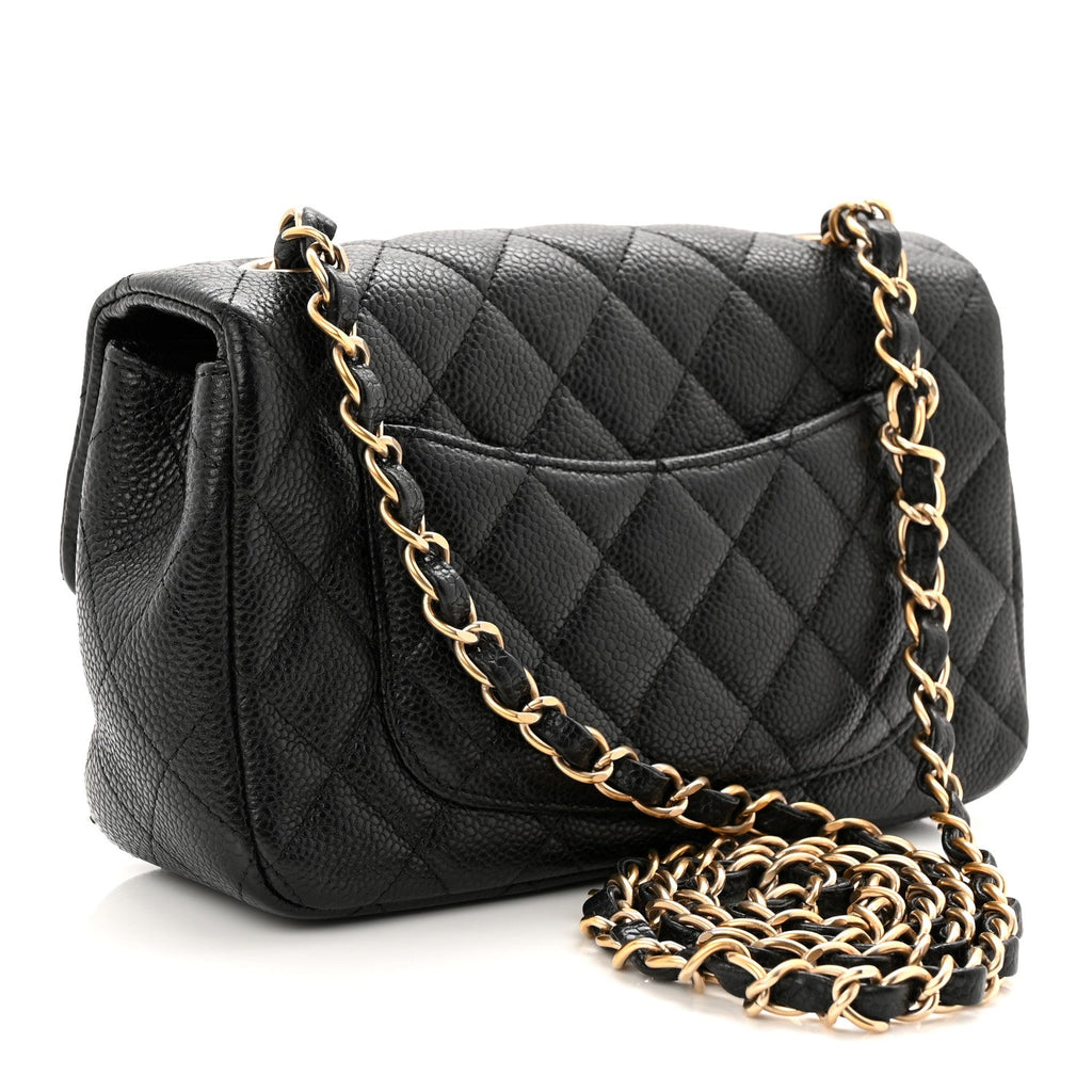Chanel Caviar Quilted Mini Rectangular Flap Black