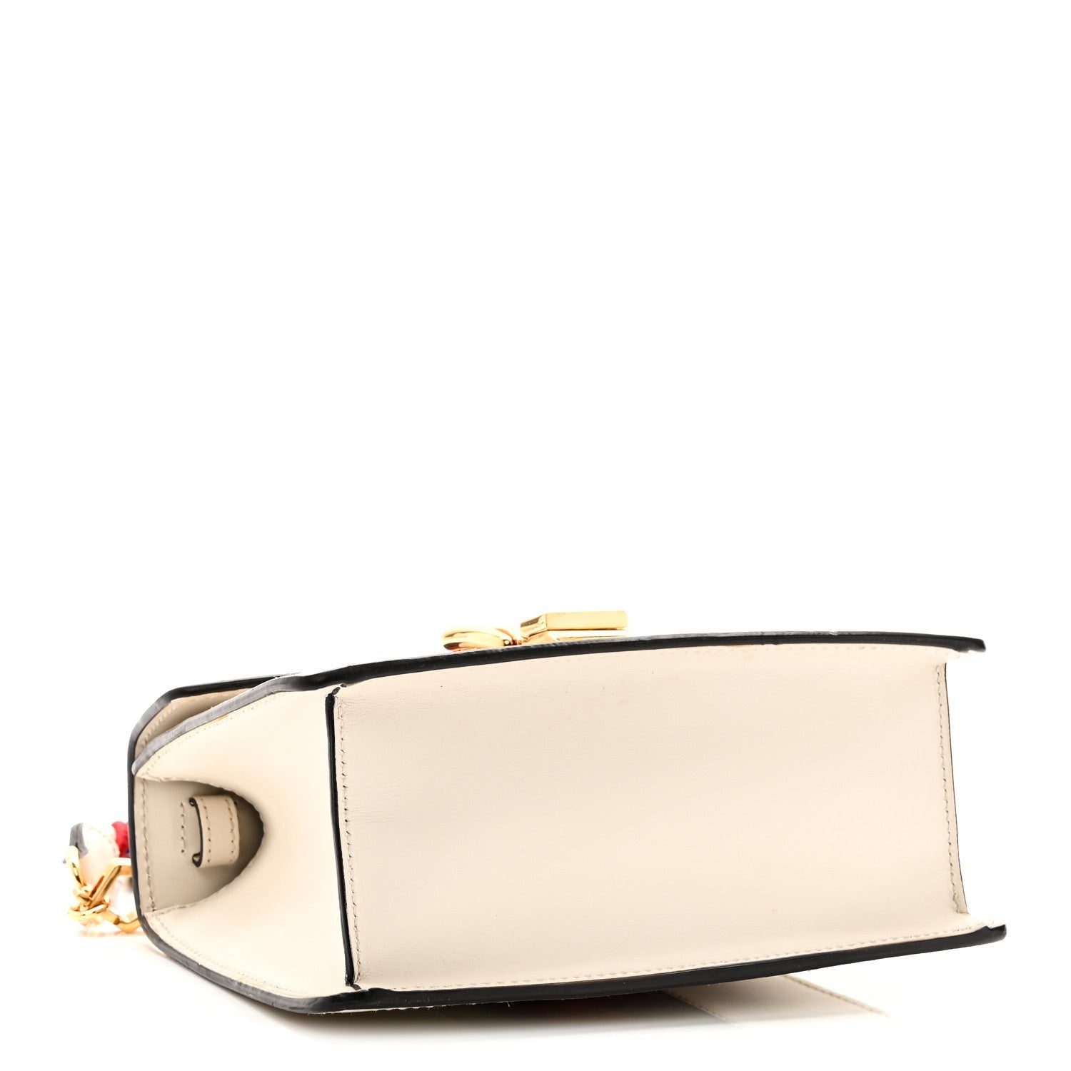 Gucci Calfskin Mini Sylvie Top Handle Bag White