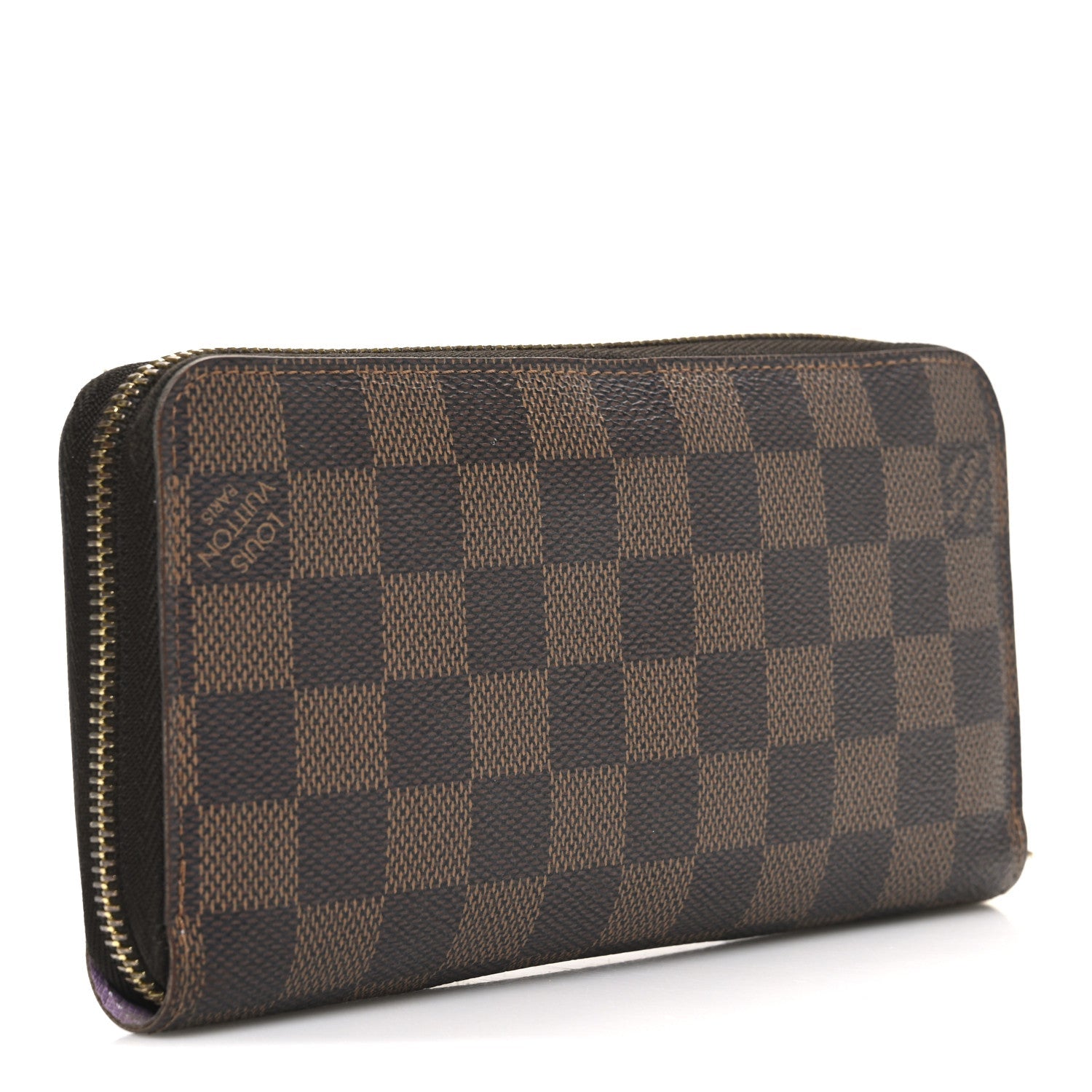 Louis Vuitton Damier Ebene Illustre Zippy Wallet Violet
