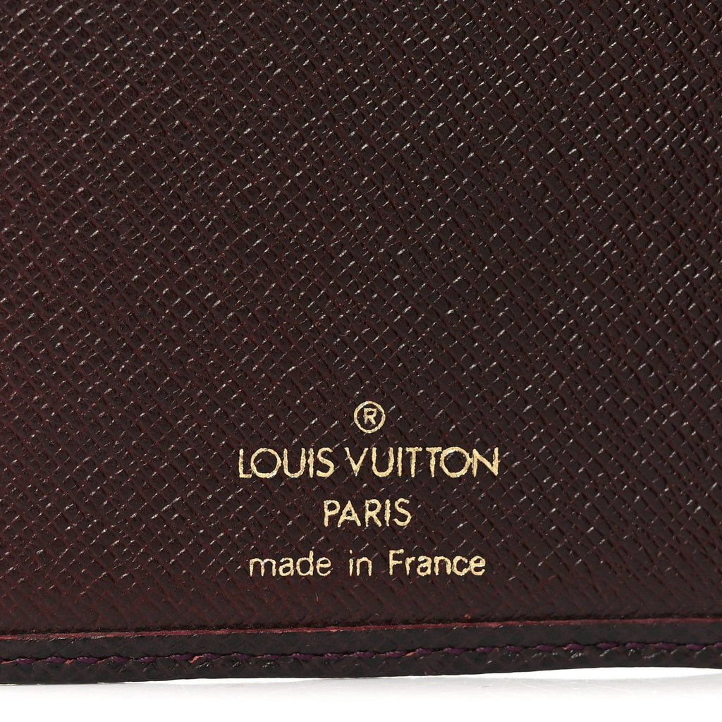 Louis Vuitton Taiga Porte Valeurs Organizer Wallet Acajou
