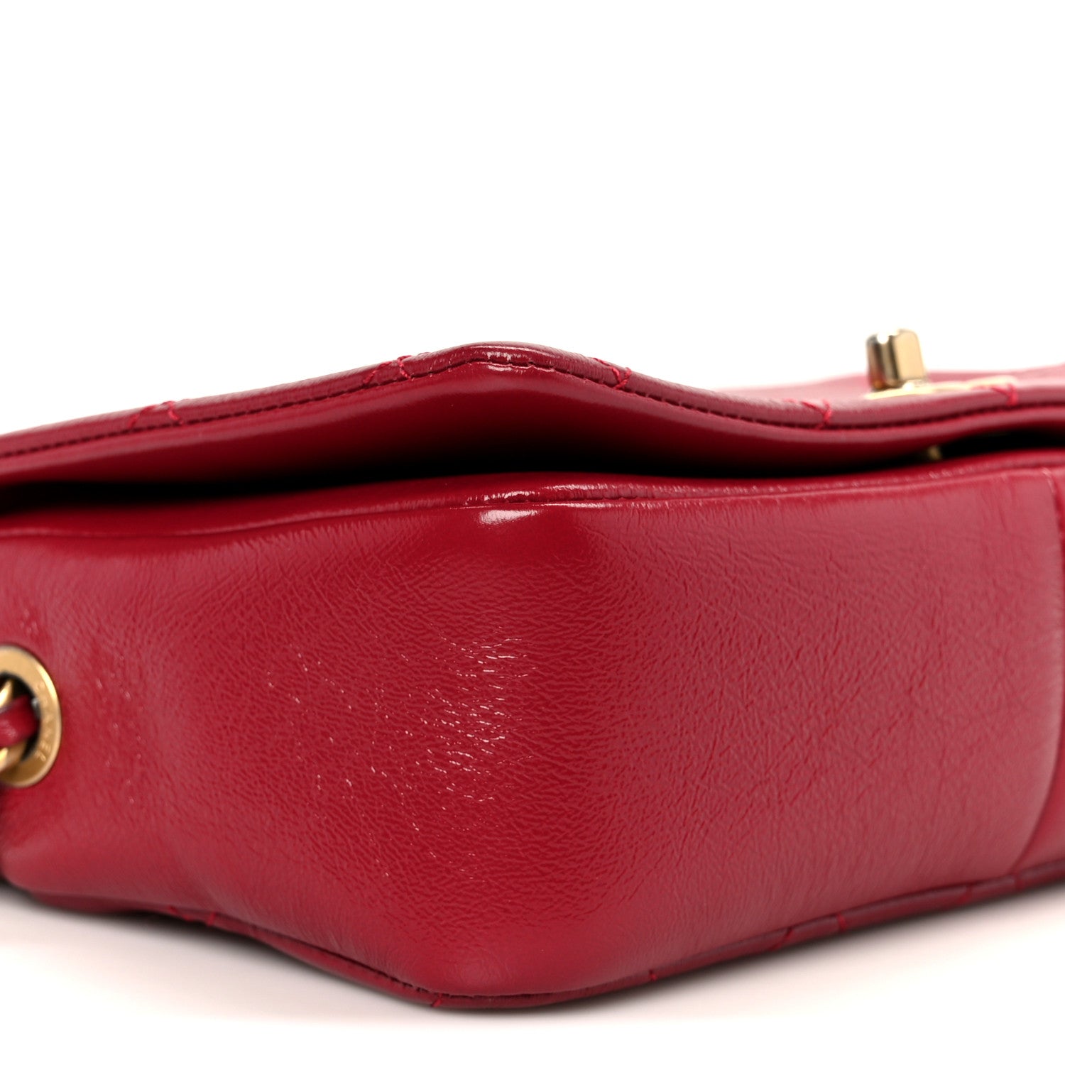 Chanel Shiny Lambskin Quilted Small Fashion Therapy Flap Bag Red