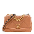 Chanel Lambskin Quilted Medium Chanel 19 Flap Brown