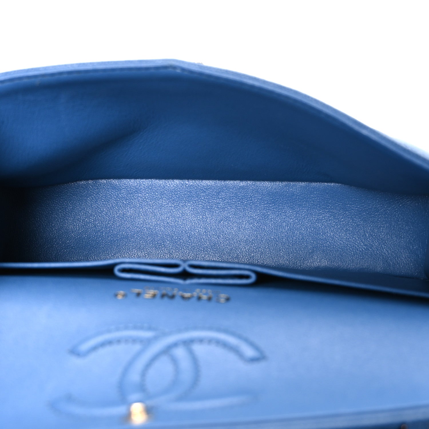 Chanel Caviar Quilted Medium Double Flap Blue