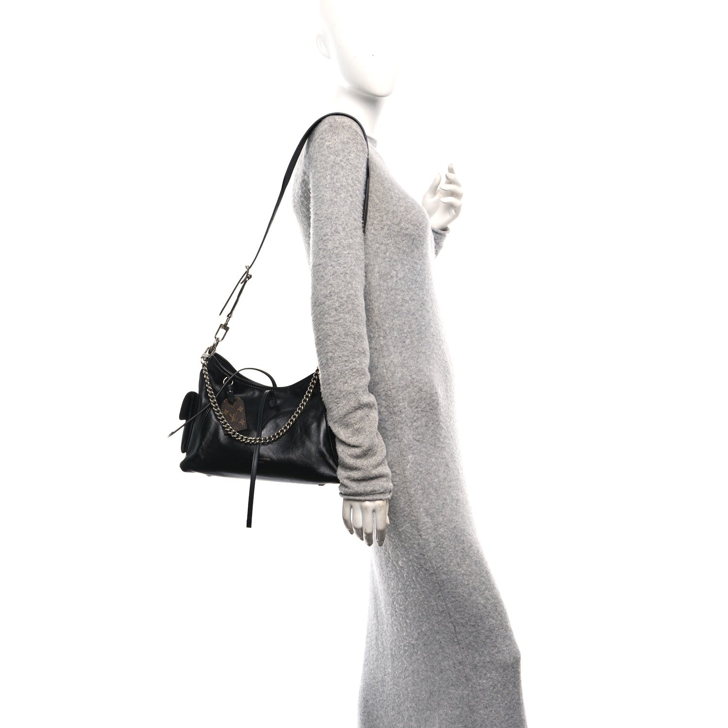 Louis Vuitton Lambskin CarryAll Cargo Vibe PM Black