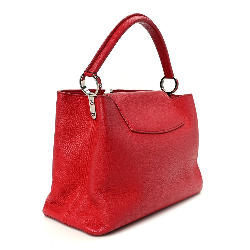 Louis Vuitton Taurillon Capucines MM  Coquelicot