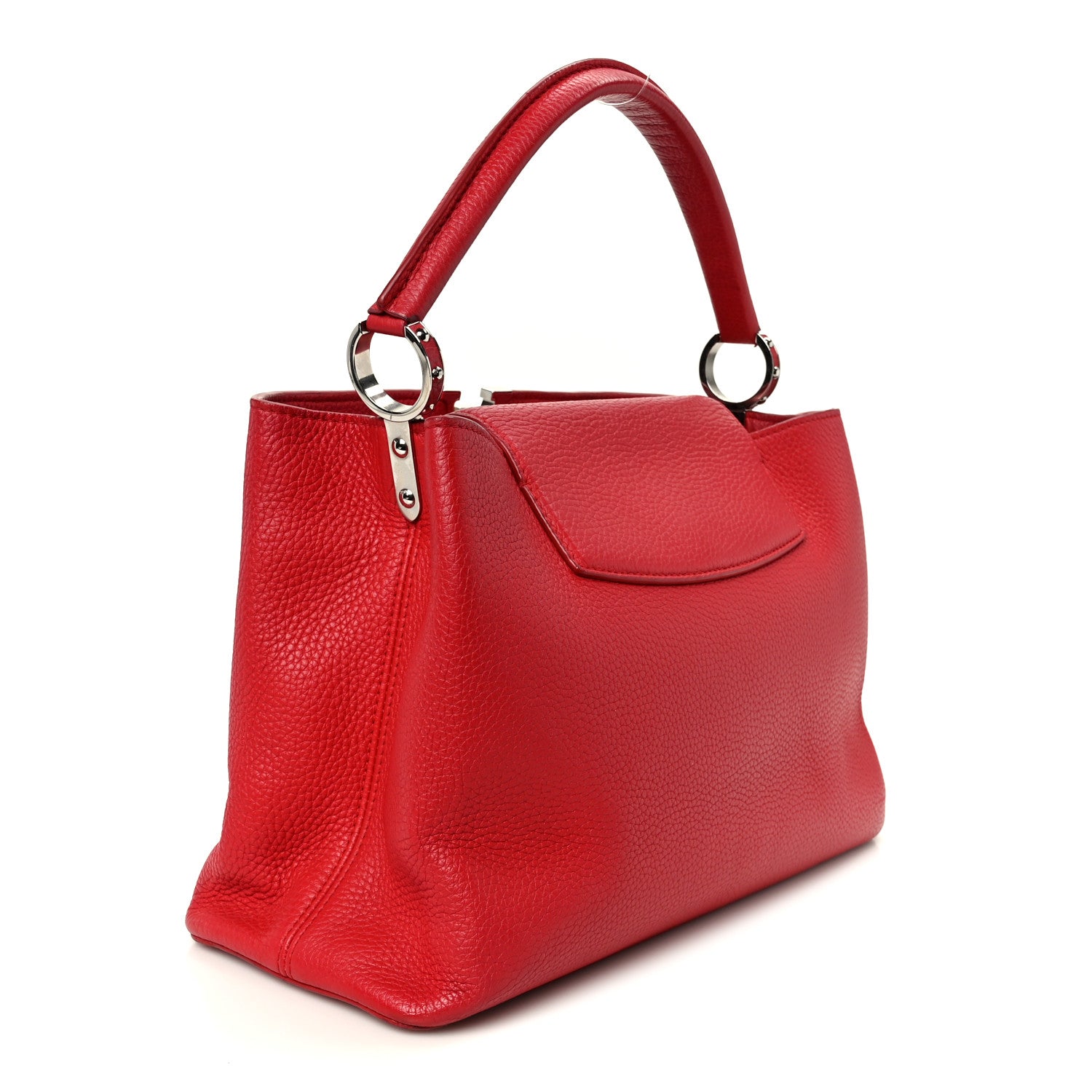 Louis Vuitton Taurillon Capucines MM  Coquelicot