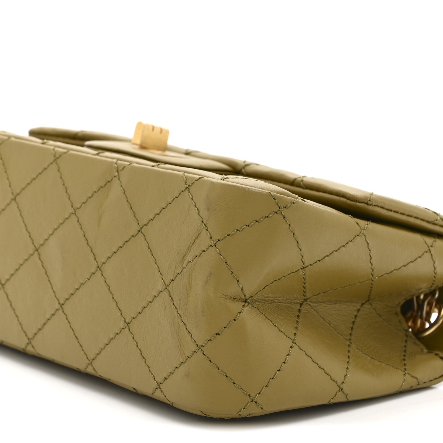 Chanel Aged Calfskin Quilted 2.55 Reissue 224 Flap  Khaki