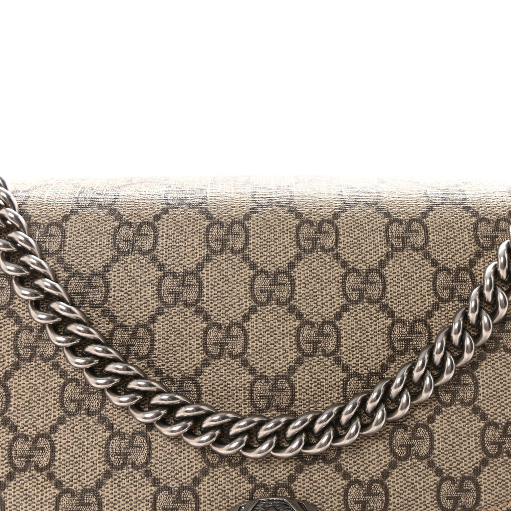 Gucci GG Supreme Monogram Medium Dionysus Shoulder Bag Taupe