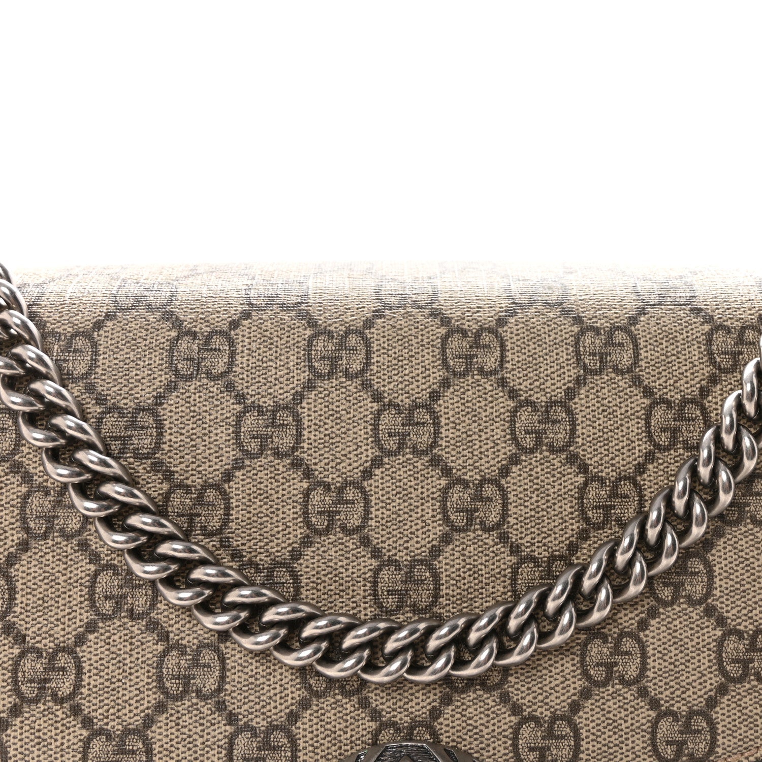 Gucci GG Supreme Monogram Medium Dionysus Shoulder Bag Taupe