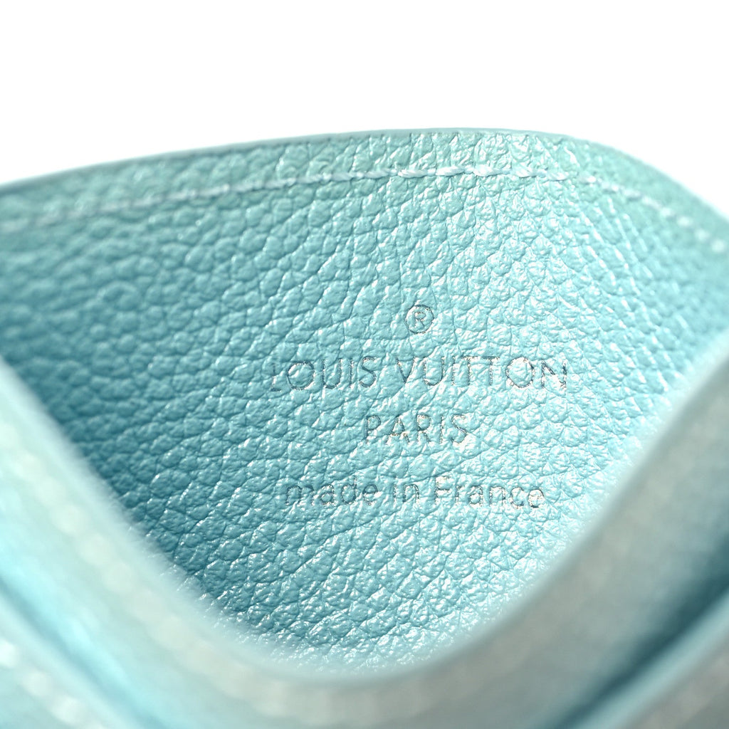Louis Vuitton Empreinte Monogram LV Charms Card Holder Azur Frost
