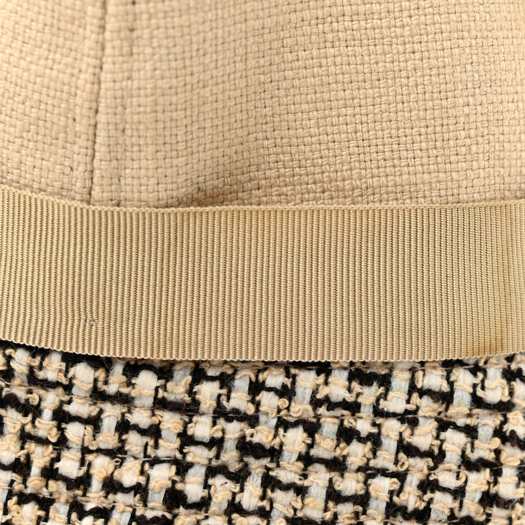 Chanel Tweed Bucket Hat 57 Beige