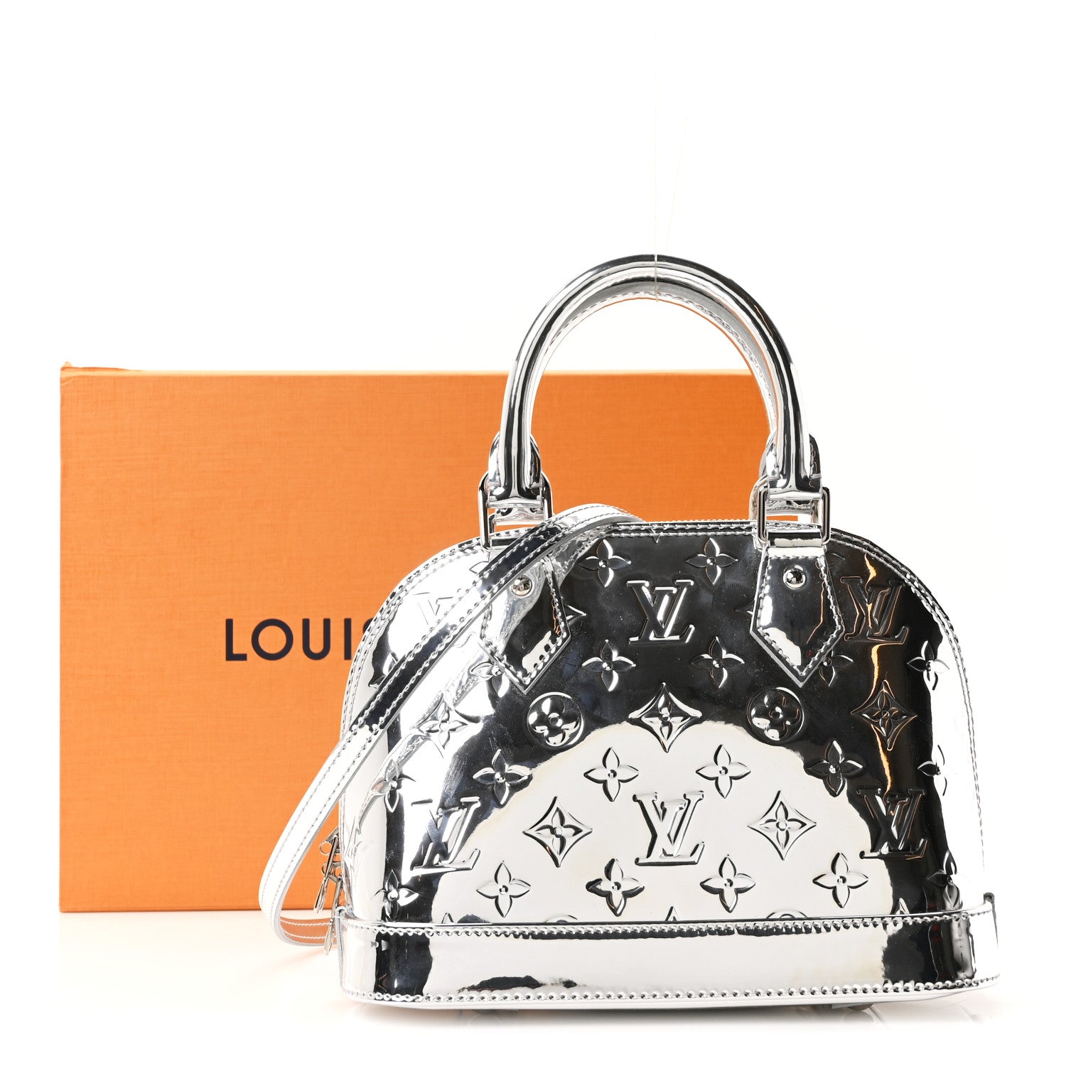 Louis Vuitton Monogram Miroir Alma BB Silver
