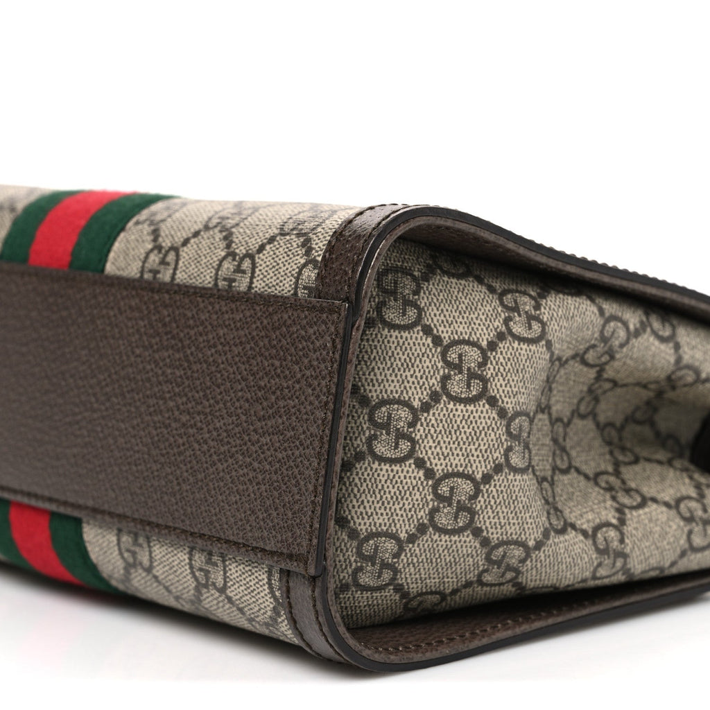 Gucci GG Supreme Monogram Small Ophidia Tote Bag Brown