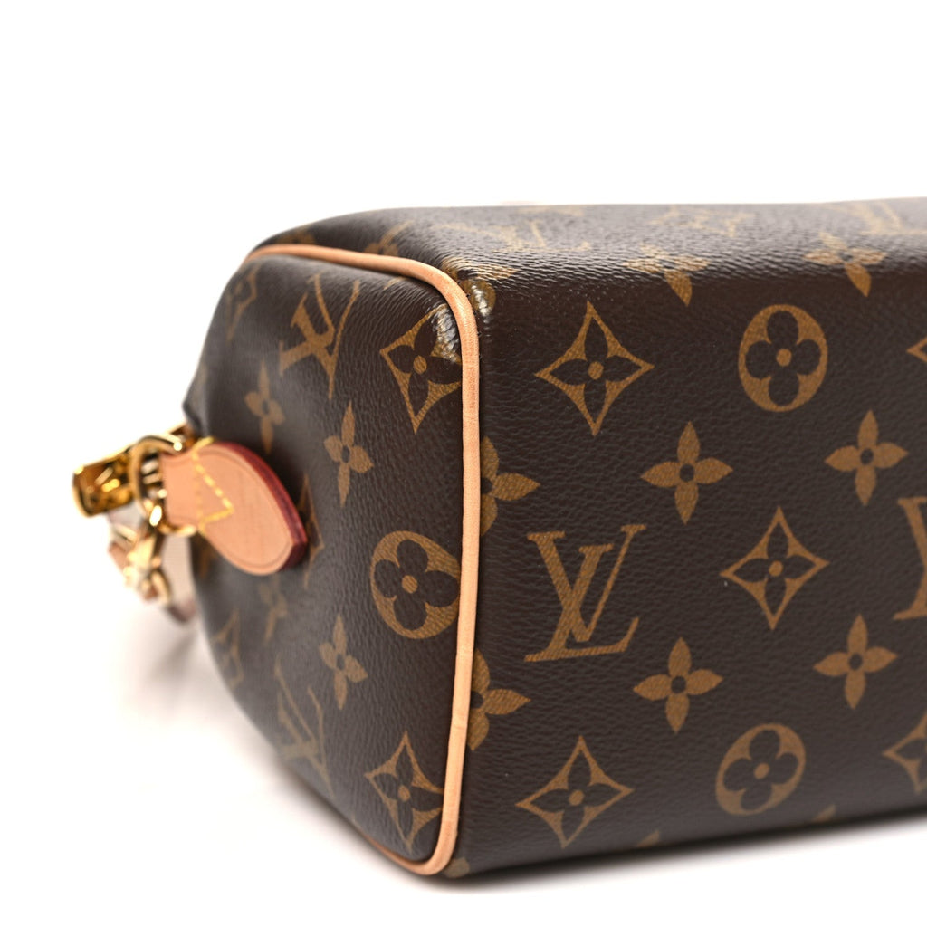 Louis Vuitton Monogram Speedy Bandouliere 20 Beige