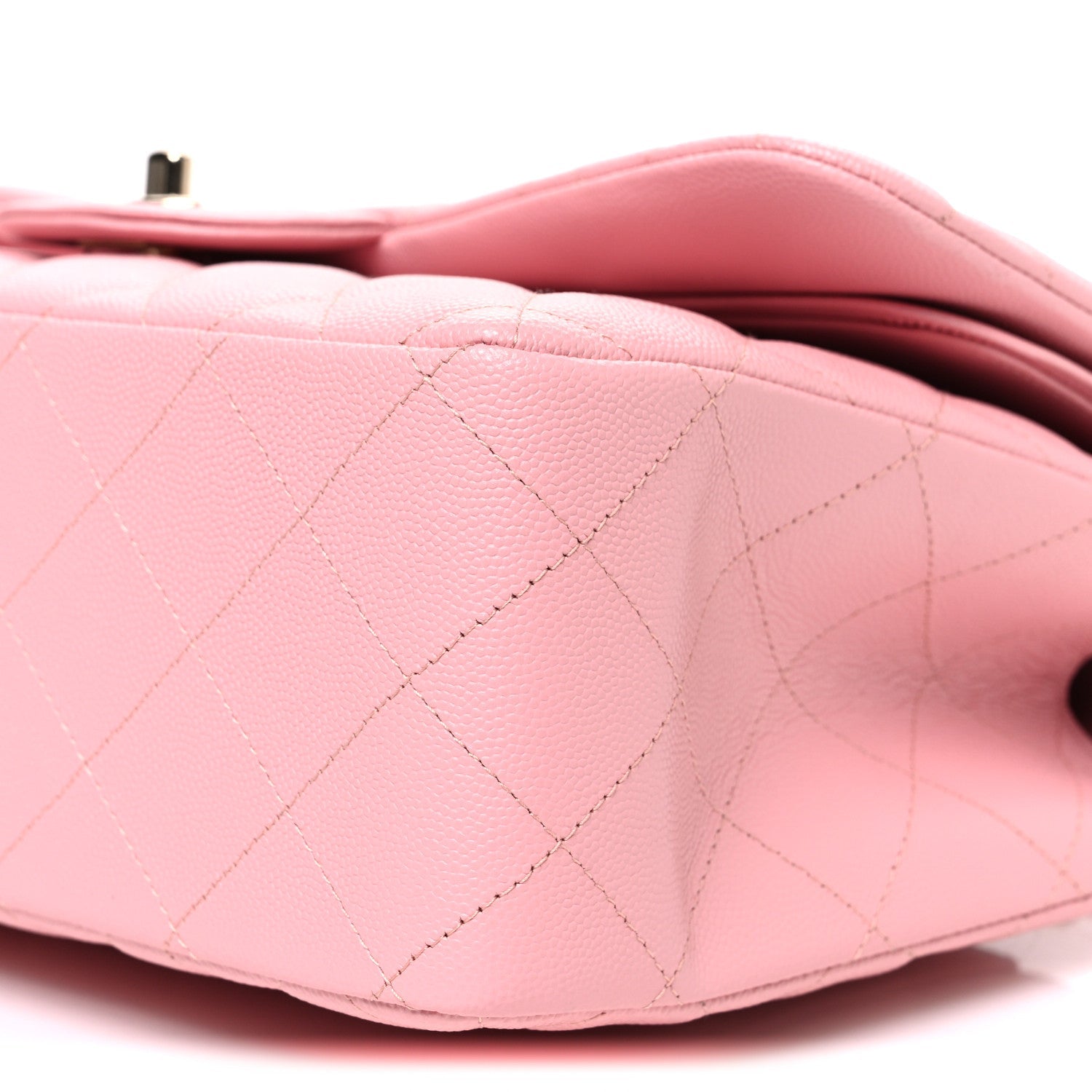 Chanel Caviar Quilted Jumbo Double Flap Pink
