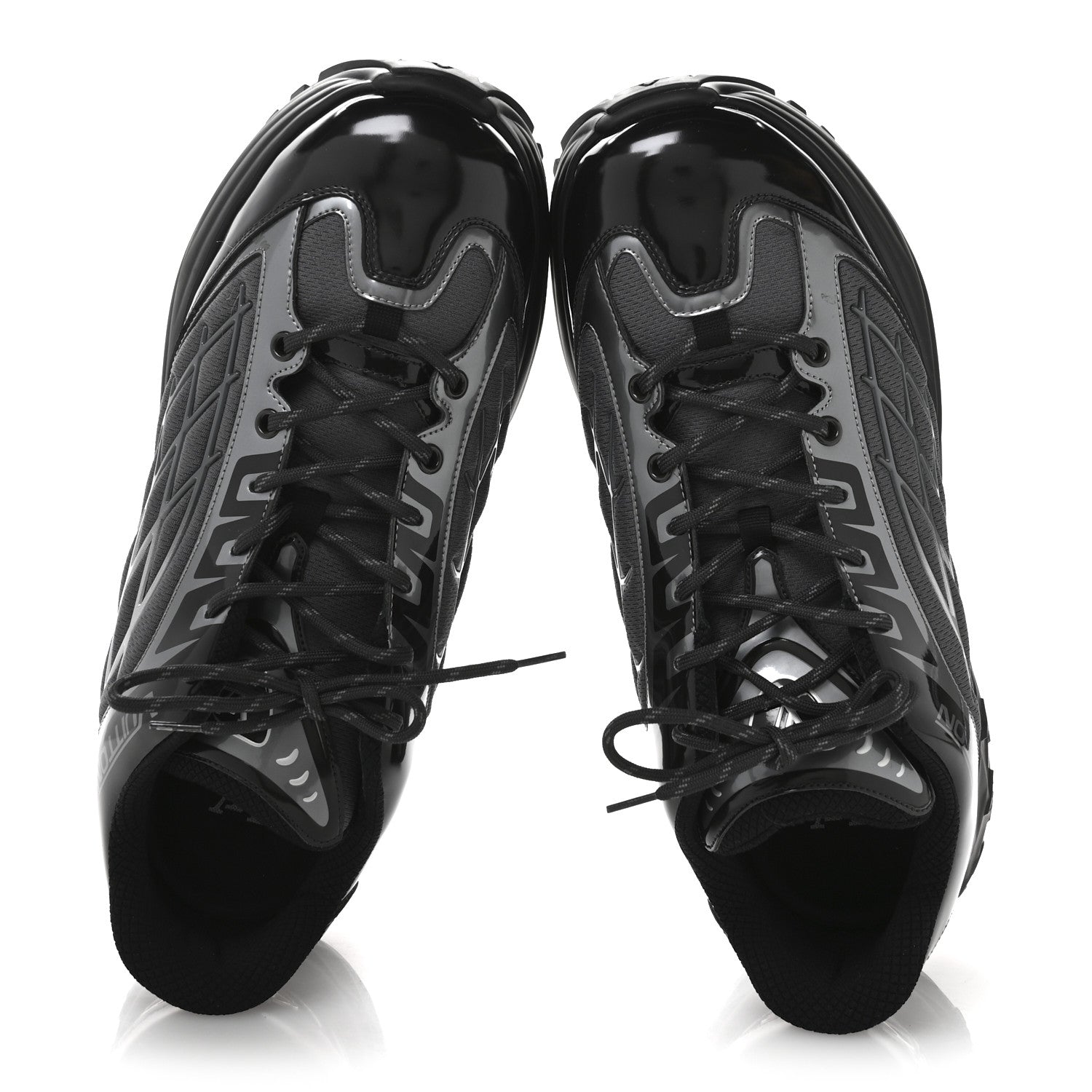 Louis Vuitton Monogram Discovery Lace Up Sneakers 9.5 Black Silver