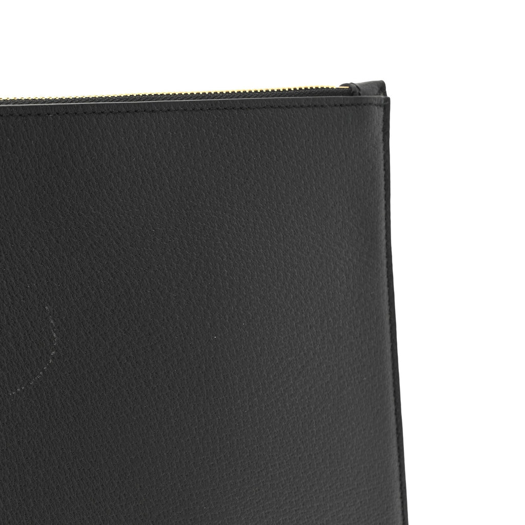 Gucci Calfskin Horsebit 1955 Wristlet Pouch Black