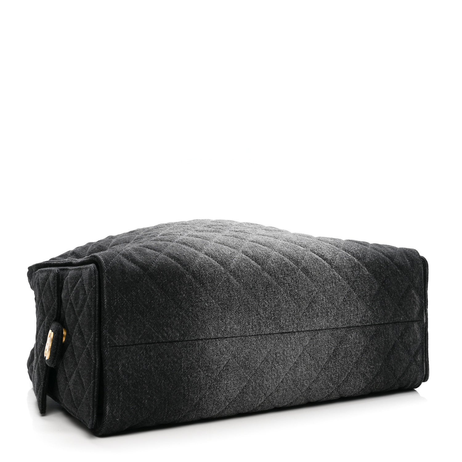 Chanel Washed Denim Quilted Large Chanel 25 Handbag Black