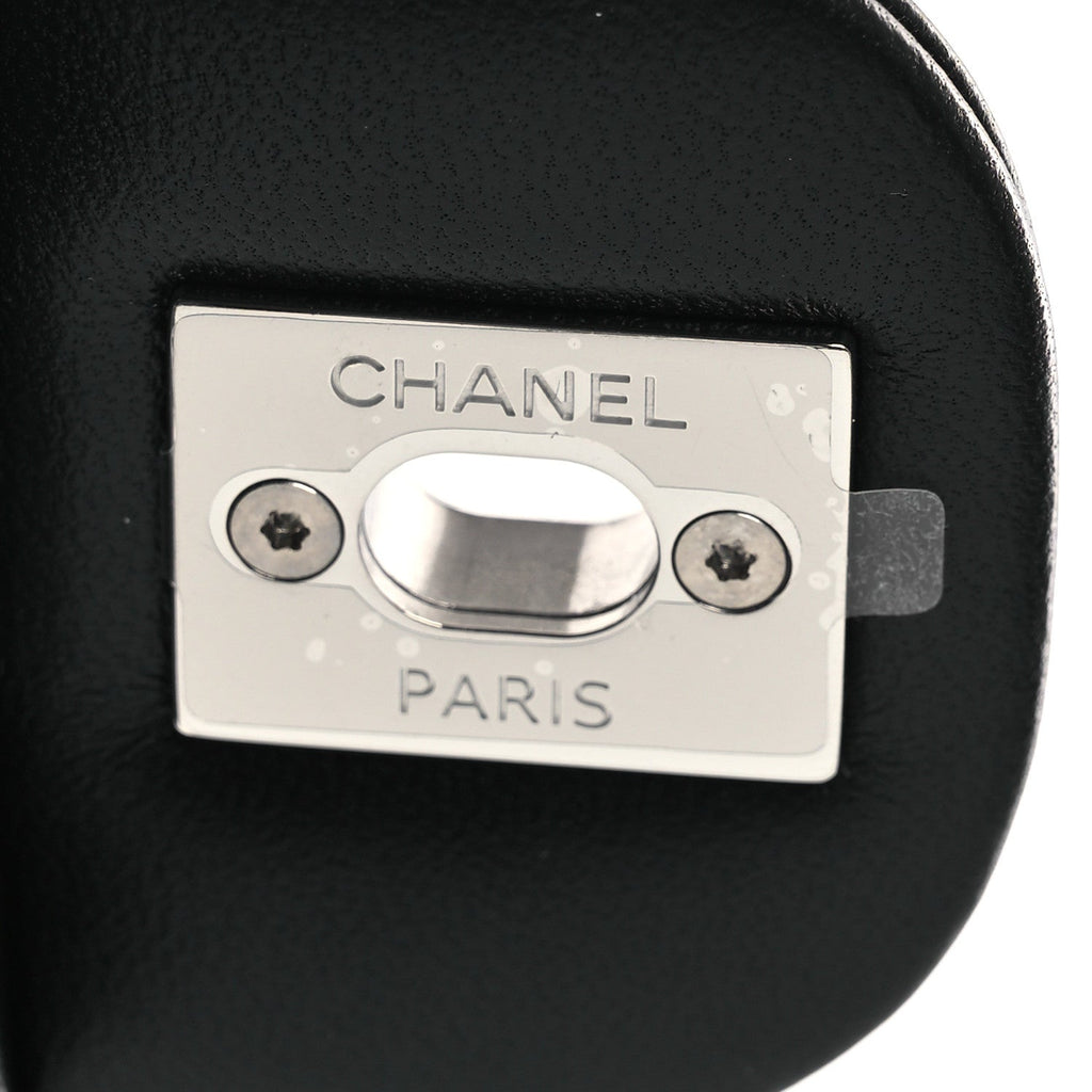 Chanel Lambskin Quilted Mini Rectangular Flap Black