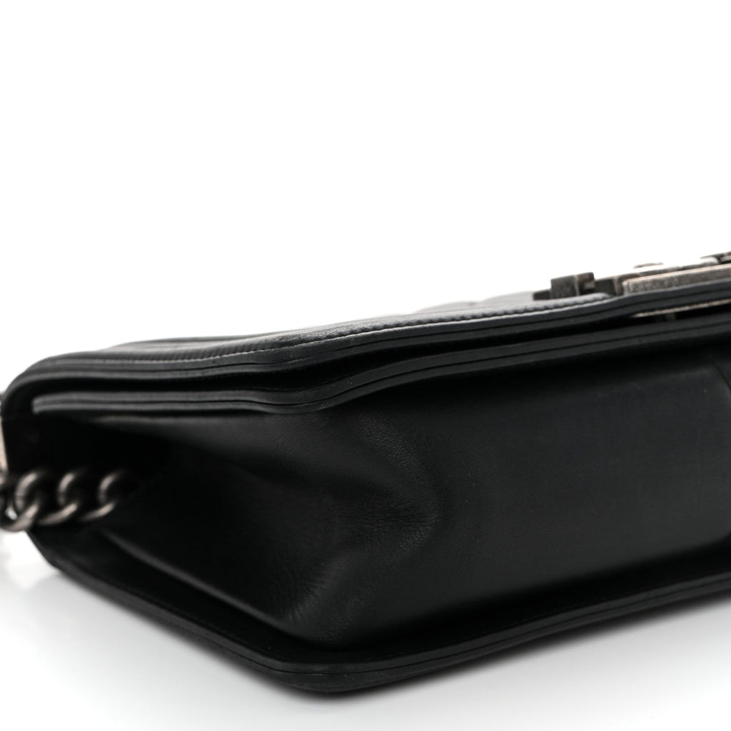 Chanel Lambskin Quilted Medium Boy Flap Black