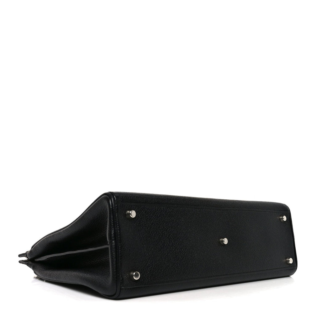Gucci Grainy Calfskin Medium Zumi Top Handle Bag Black