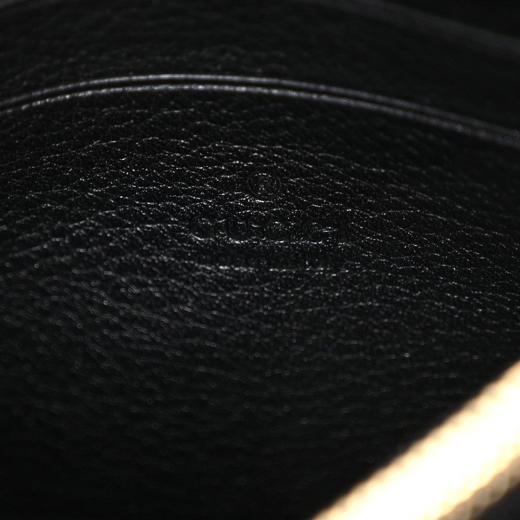 Gucci Roxy Calfskin Medium Blondie Chain Wallet Black