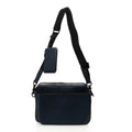 Louis Vuitton Calfskin Monogram Shadow Trio Messenger Navy