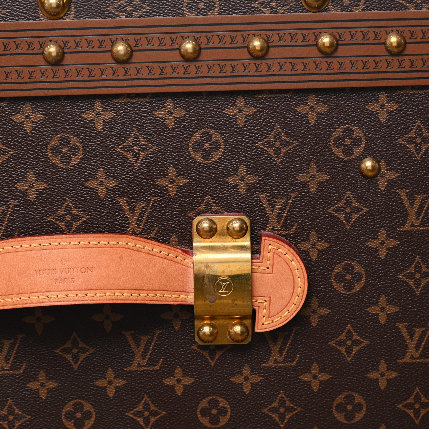 Louis Vuitton Monogram Malle Courrier Lozine Trunk 110