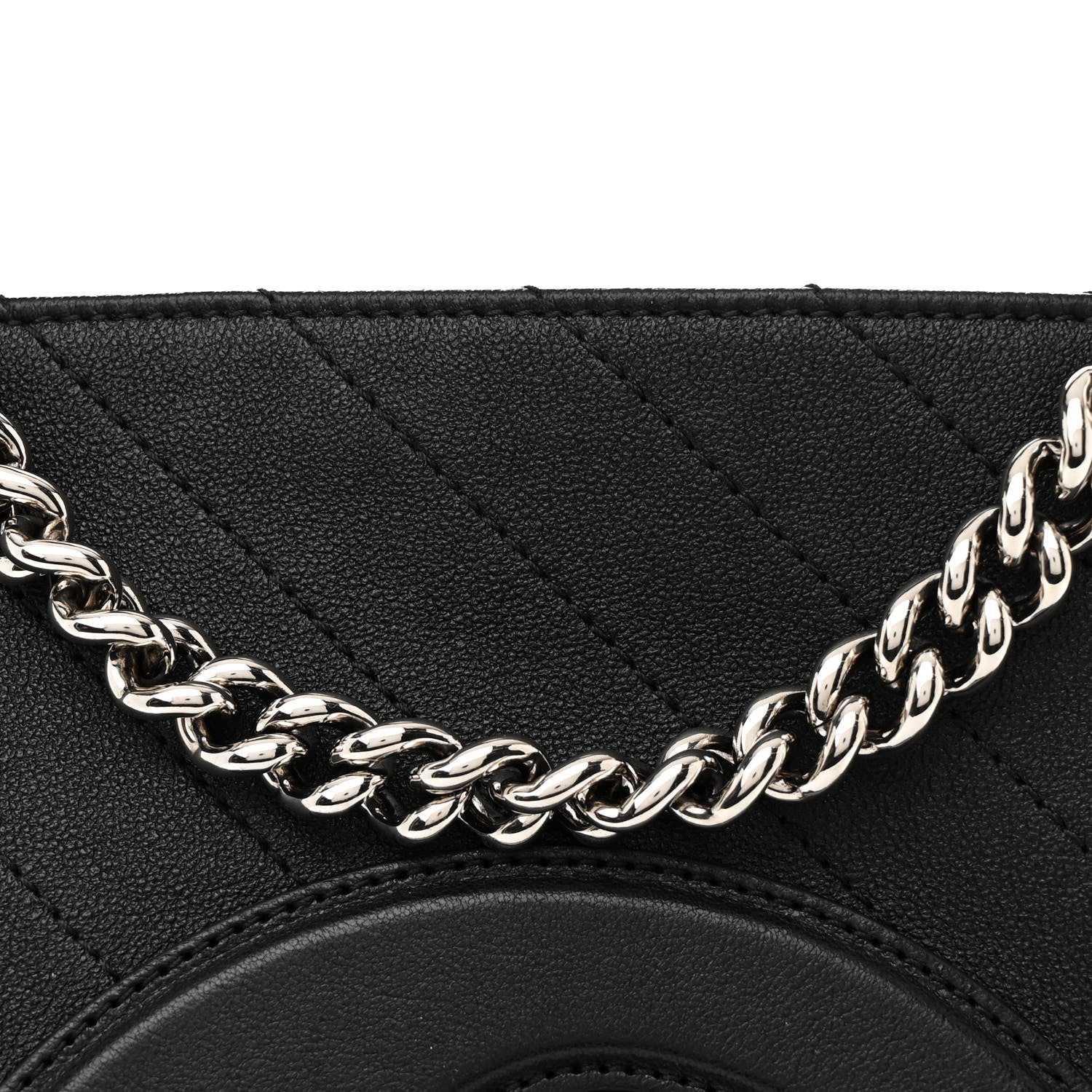 Gucci Sakai Be Green Calfskin Diagonal Stitched Small Blondie Tote Black