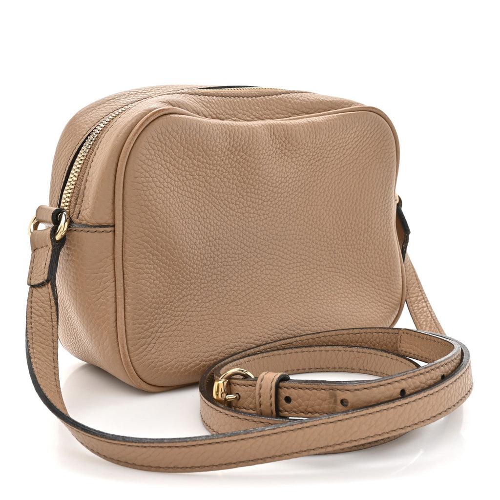 Gucci Pebbled Calfskin Small Soho Disco Bag Rose Beige
