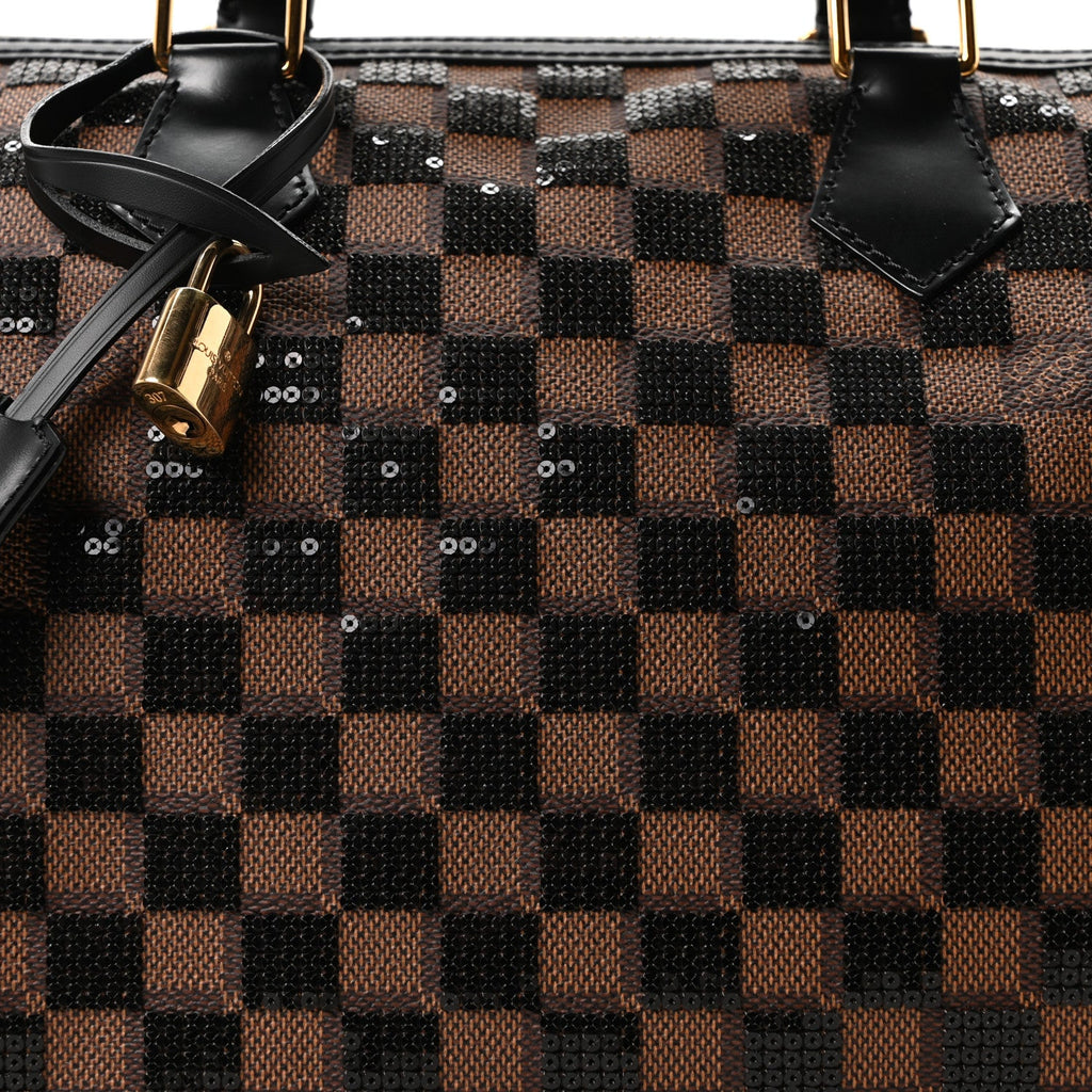 Louis Vuitton Damier Paillettes Speedy 30 Black