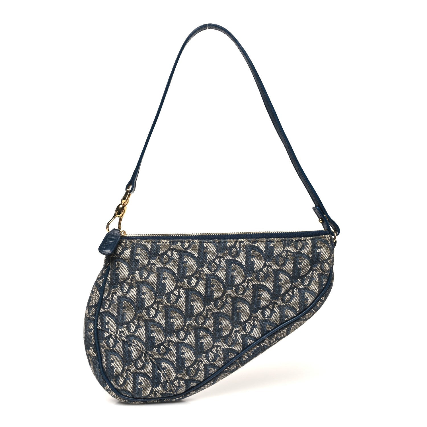 Christian Dior Monogram Mini Saddle Pochette Navy