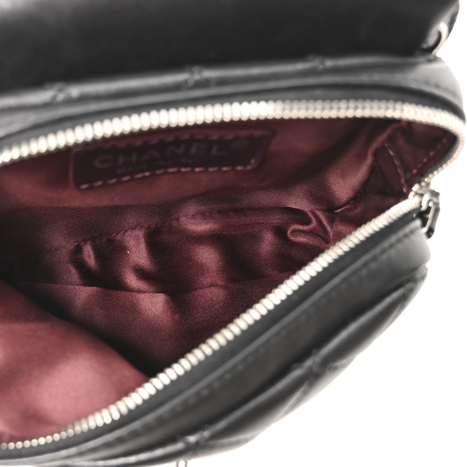 Chanel Lambskin Stitched New Mini Flap Black