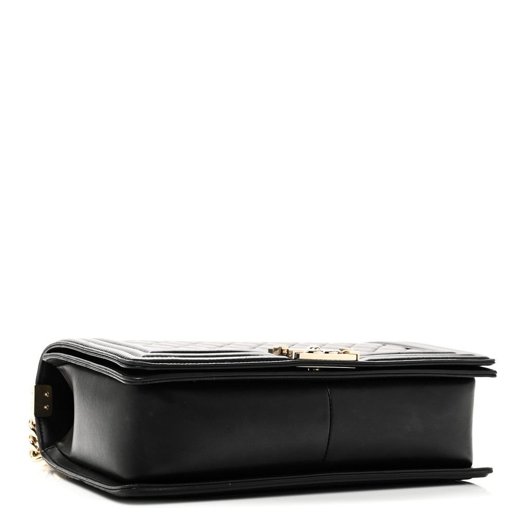 Chanel Lambskin Quilted New Medium Boy Flap Black