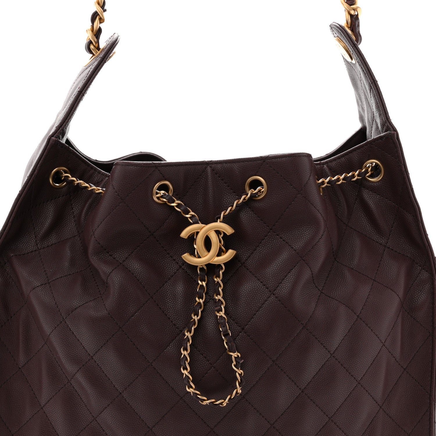 Chanel Caviar Quilted Medium Chanel 25 Handbag Dark Brown